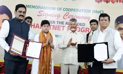 BharatNet Project Andhra Pradesh, Chandrababu Naidu, Jyotiraditya Scindia, Pemmasani Chandra Sekhar, Digital Bharat Nidhi, Rural Broadband Connectivity, Amended BharatNet MoC, Andhra Pradesh FiberNet