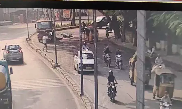 Crime News, Hyderabad, BanjaraHills, Road Accident, Tragedy, HomeGuard, WaterTanker Crime News, Hyderabad, BanjaraHills, Road Accident, Tragedy, HomeGuard, WaterTanker