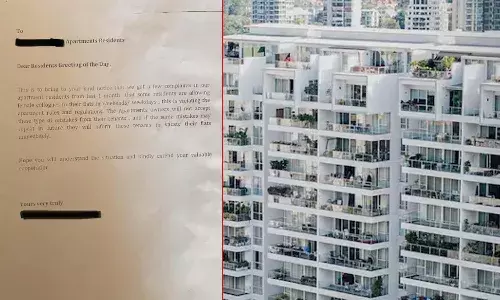 Hyderabad Apartment Dispute, Reddit Hyderabad Community, Moral Policing in Apartments, Apartment Association Notice, Legal Rights of Tenants, Bachelor Restrictions in Gated Communities