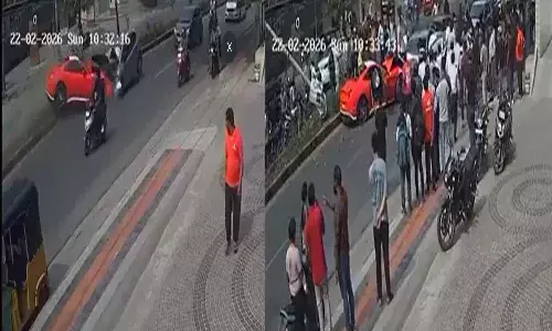 Hyderabad News, JubileeHills, Ferrari Live Accident, CCTV Footage, Hyderabad Police, Viral Video, Accident Visuals Hyderabad News, JubileeHills, Ferrari Live Accident, CCTV Footage, Hyderabad Police, Viral Video, Accident Visuals
