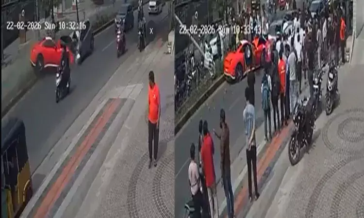 Hyderabad News, JubileeHills, Ferrari Live Accident, CCTV Footage, Hyderabad Police, Viral Video, Accident Visuals Hyderabad News, JubileeHills, Ferrari Live Accident, CCTV Footage, Hyderabad Police, Viral Video, Accident Visuals