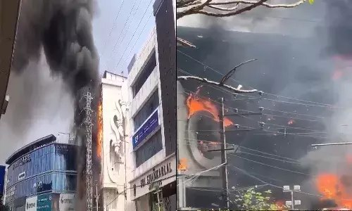 Hyderabad, Fire Accident, Jubilee Hills, MangalaGouri, MetroStation