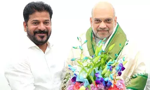 CM Revanth Reddy, Amit Shah Meeting, Telangana IPS Cadre Review, Additional IPS Officers, Cyber Crimes & Drug Control, Future City Commissionerate, Maoist Rehabilitation Policy, Telangana Policing Reforms