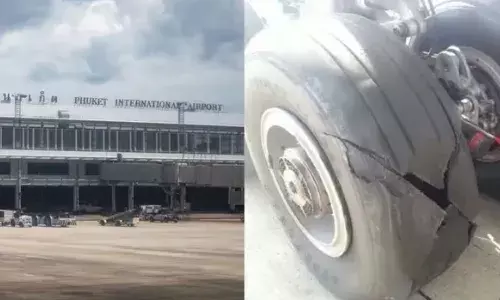 హైదరాబాద్ నుండి బయల్దేరిన ఎయిరిండియా విమానానికి తప్పిన పెను ప్రమాదం