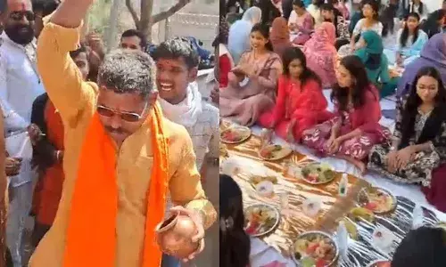 Bhopal College Iftar Row, RD Memorial College Bhopal, VHP Bajrang Dal Protest, Hanuman Chalisa at College, Ganga Water Purification Bhopal, Religious Controversy March 2026, Communal Harmony vs Islamisation