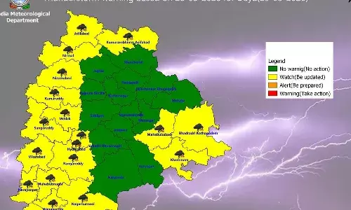 Telangana Weather Update, IMD Forecast, Hyderabad Rains, Thunderstorm Alert, Gusty Winds, March 29 Weather, Yellow Alert Telangana, Temperature Update