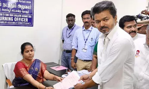 Thalapathy Vijay, TVK Party, Tamil Nadu Elections 2026, Perambur Constituency, Vijay Nomination, Tamilaga Vettri Kazhagam, Vyasarpadi Traffic