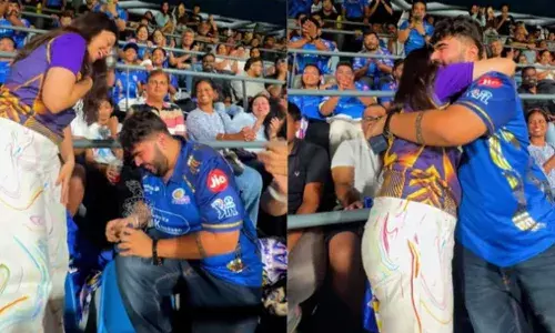 Video : ముంబై ఇండియన్స్ అబ్బాయి, కేకేఆర్ అమ్మాయి.. ఒక్క‌ట‌య్యారు..!