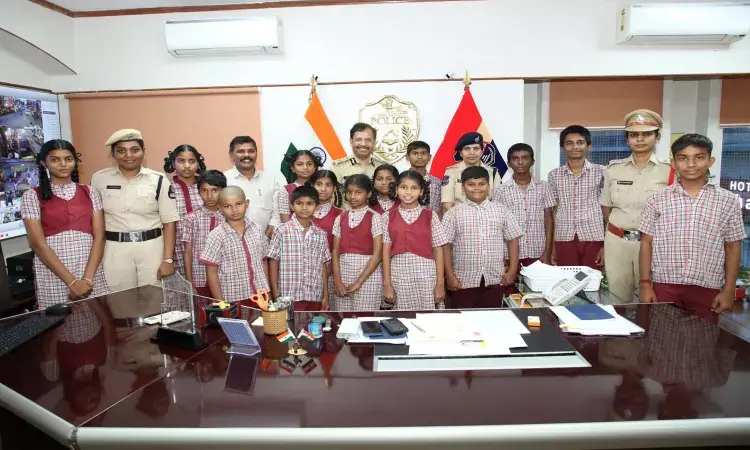 Hyderabad Police, VC Sajjanar, ADayWithCP, StudentOutreach, PoliceAwareness, CommunityPolicing, TelanganaPolice Hyderabad Police, VC Sajjanar, ADayWithCP, StudentOutreach, PoliceAwareness, CommunityPolicing, TelanganaPolice