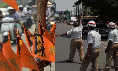 Hyderabad, HanumanJayanti, ShobhaYatra, VijayYatra, TrafficAdvisory, HyderabadPolice