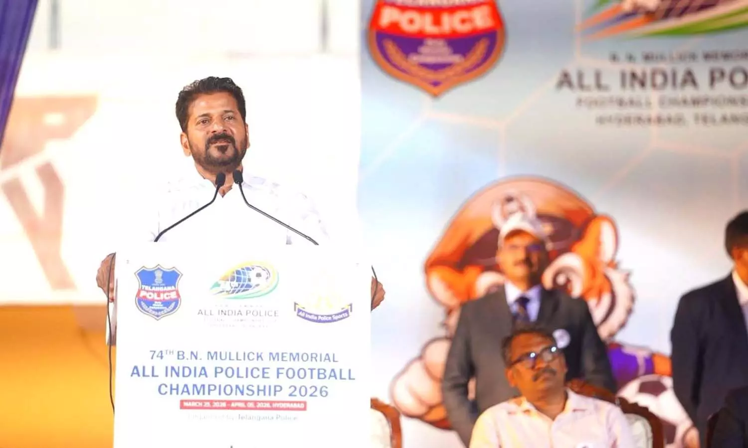 CM Revanth Reddy, Telangana Sports Policy, Gachibowli Stadium, All India Police Football Championship 2026, Youth Empowerment, Sports Promotion Telangana, Bholanath Mullick Memorial Tournament, Youth Misguidance Risks CM Revanth Reddy, Telangana Sports Policy, Gachibowli Stadium, All India Police Football Championship 2026, Youth Empowerment, Sports Promotion Telangana, Bholanath Mullick Memorial Tournament, Youth Misguidance Risks