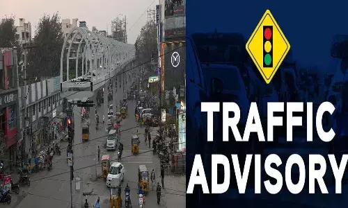 Hyderabad News, Mehdipatnam, SkywalkConstruction, TrafficAlert, TrafficDiversion