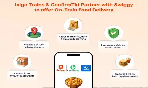 రైలులో ఆహారం అందచేయడానికి స్విగ్గీతో భాగస్వామ్యం కుదుర్చుకున్న ఇక్సిగో ట్రైన్స్, కన్ఫర్మ్ టికెట్