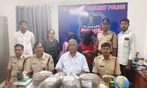 Hyderabad News, Secunderabad, GanjaSeized, HyderabadPolice, RailwayPolice, GanjaSmuggling