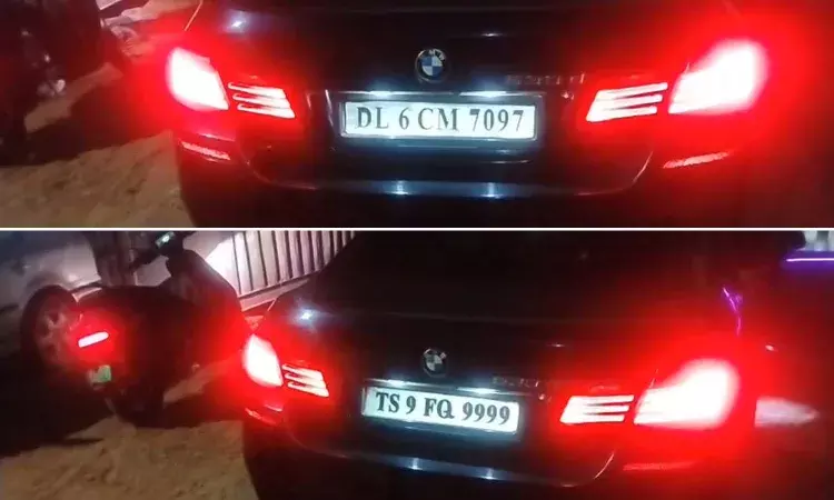 BMW Car Trick, Number Plate Tampering, Jubilee Hills Traffic Police, Drunken Drive Hyderabad, Fake Registration Number, High-tech Cheating, Hyderabad Crime News