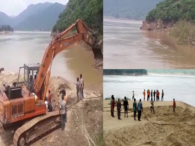 బోటు బయటకు తీసే పనులు ప్రారంభం