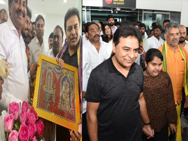 కుటుంబ సమేతంగా తిరుమలకు మంత్రి కేటీఆర్