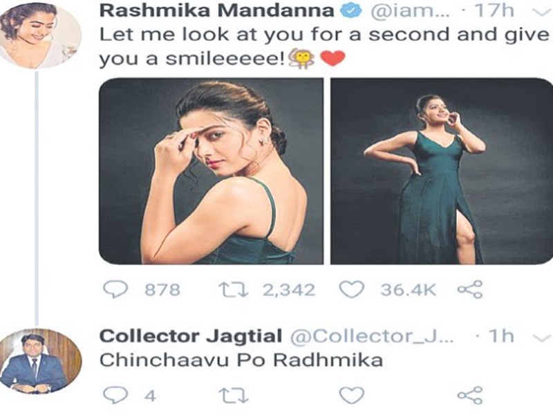 Jagtial Collector Commented On Rashmika Photos