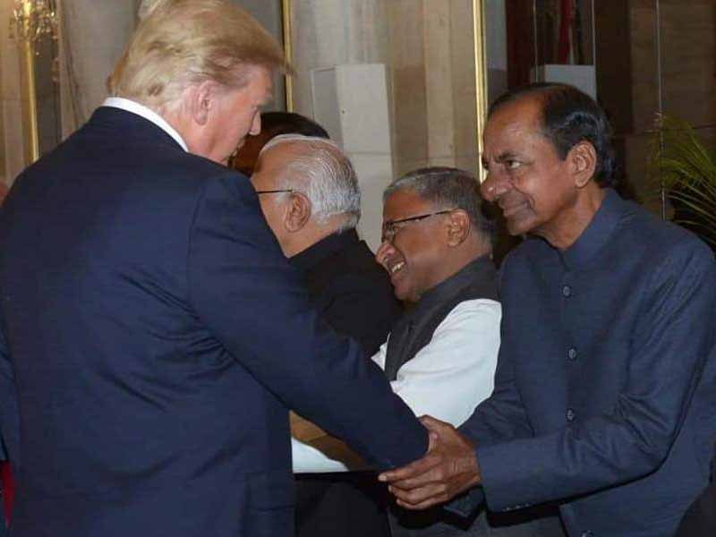 CM KCR meets Donald Trump