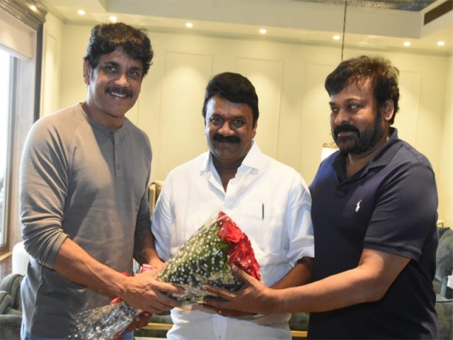 చిరంజీవి, నాగార్జునతో మంత్రి తలసాని శ్రీనివాస్ భేటీ