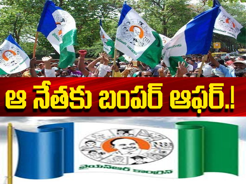బంపర్ ఆఫర్: ఆయన వైసీపీలోకి వస్తే ఐదేళ్లు తిరుగులేదు..! బంపర్ ఆఫర్: ఆయన వైసీపీలోకి వస్తే ఐదేళ్లు తిరుగులేదు..!