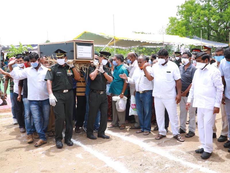 Santosh babus funeral photos